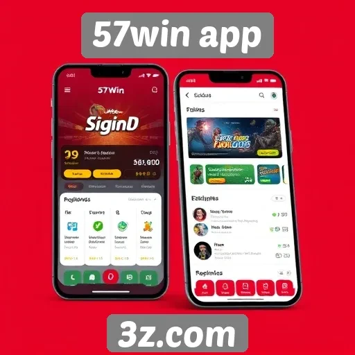 Interface do usuário do 57win app é intuitiva